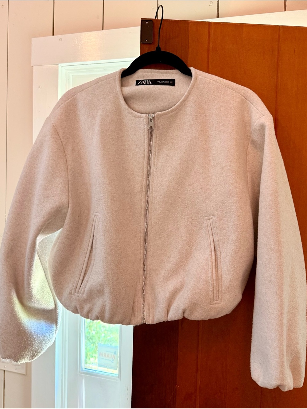Zara Cream Fleece Zip Jacket